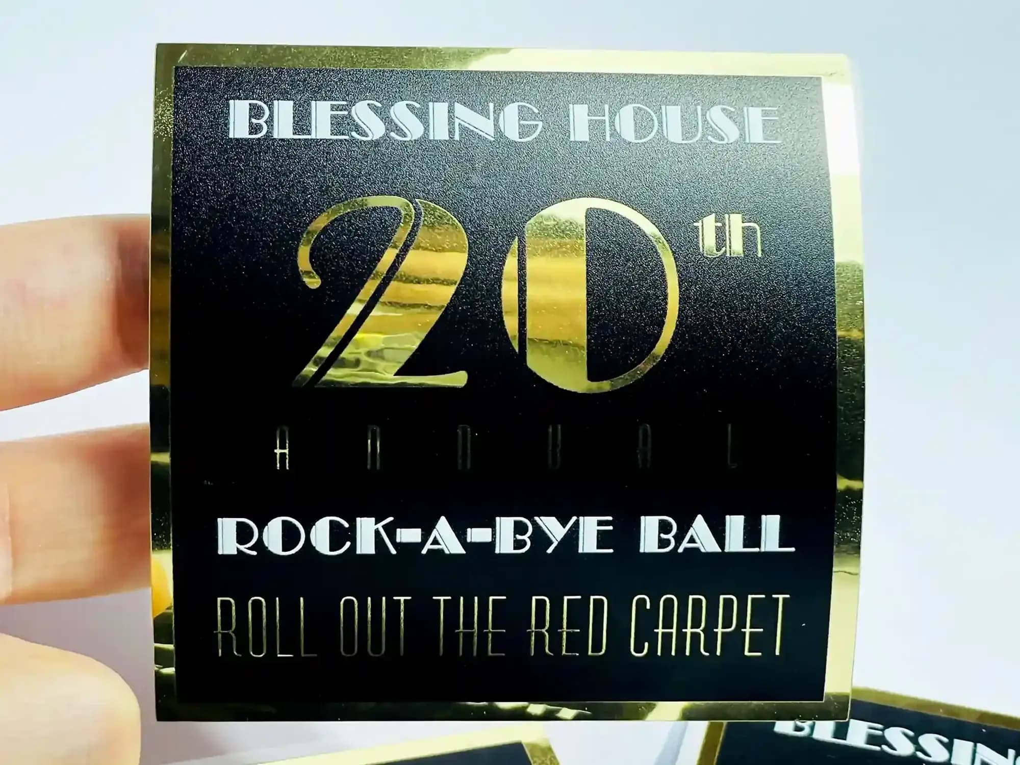 Custom vinyl stickers - Gold Foil sticker
