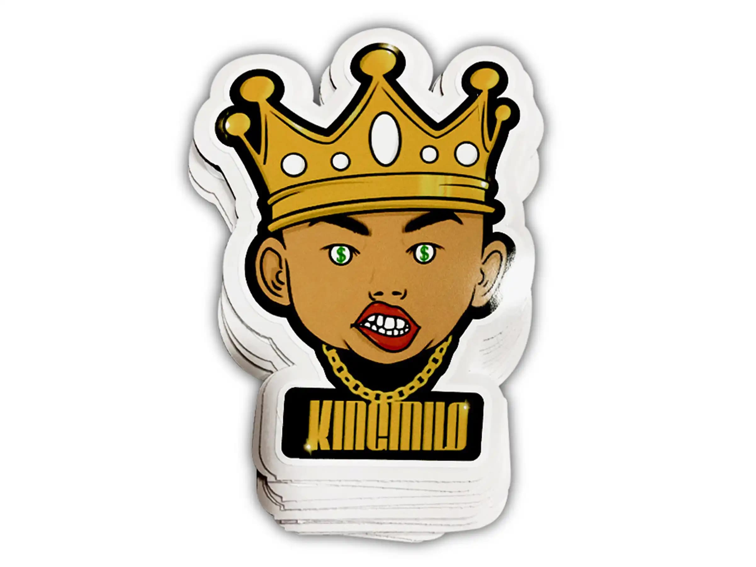 White vinyl logo stickers for your branding, high quality and waterproof and affordable.