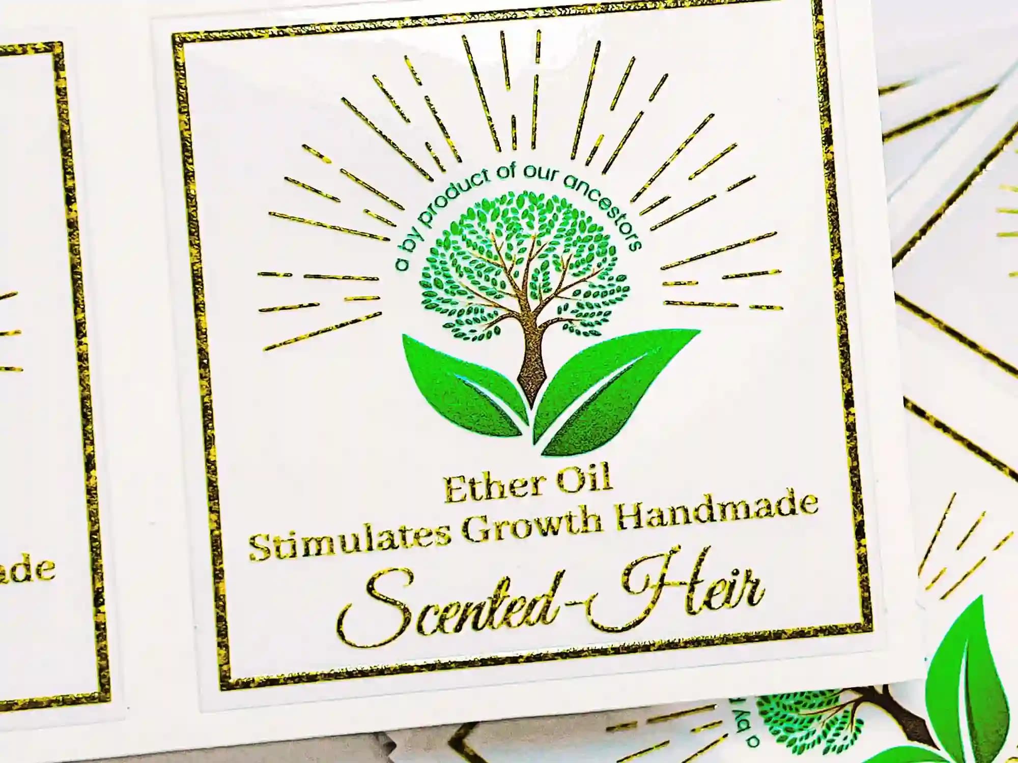 Custom-shaped product sticker for unique products