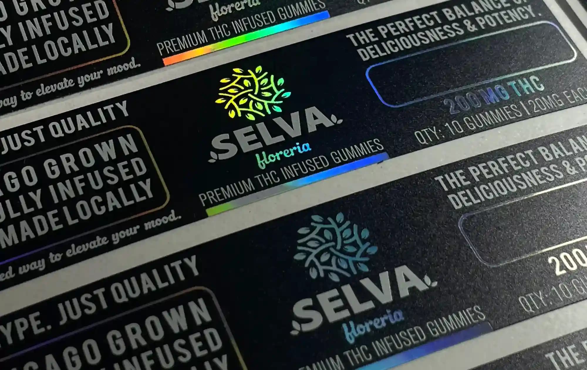 Holographic sticker showcasing colorful design