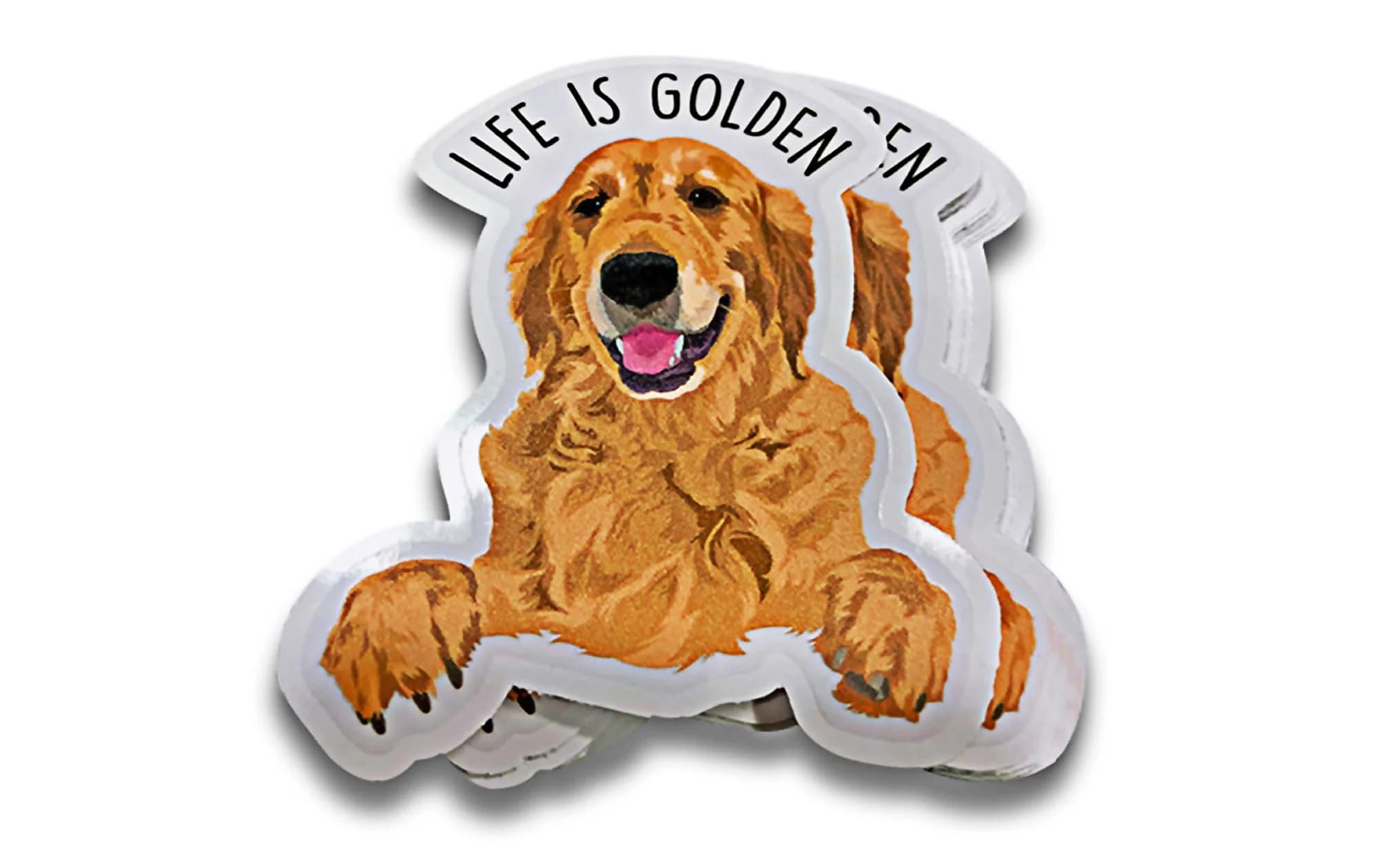 Custom individual cut white vinyl stickers for unique logos and brand mascots.